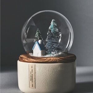 Anthropologie Snowglobe Candle
